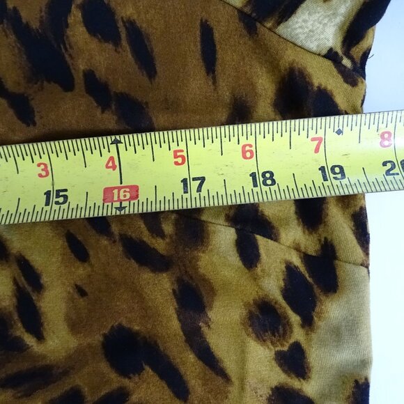 Tommy Bahama Animal Print V-Neck Sheath Dress Women Size L Fitted Bodycon - Picture 7 of 9